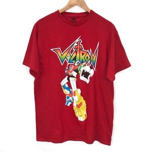 Voltron Red Crew Neck Short Sleeve Tee Shirt